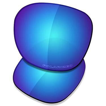 Imagem de SAUCER Lentes de substituição premium para óculos de sol Oakley Garage Rock OO9175 High Defense – Azul Glacier Polarizadas