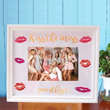 Imagem de Winture Kiss – Moldura de festa de despedida de solteira The Miss Goodbye, White Frame