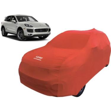 Imagem de Capa Automotiva Porsche Cayenne Tecido Helanca Cor Preta - Mz, Vermelh