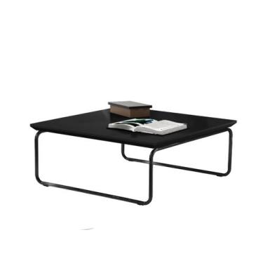 Imagem de Mesa de Centro Kairos 70x70 Pé Preto Bisart Decor - Larflex, Laca Pret
