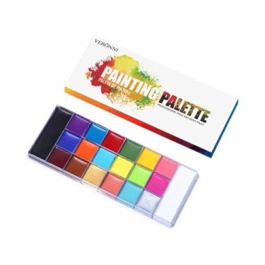 Imagem de Kit de Maquiagem SFX de 12 Cores para Halloween - Pintura Corporal, Fa