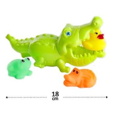 Imagem de Brinquedo Jacaré de Plástico 4 Peças Comilão  - 48508 - ARK Brinquedos