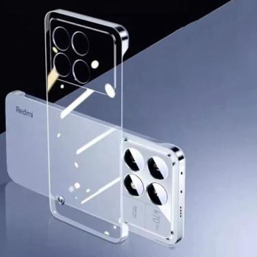 Imagem de Capa traseira rígida fina sem moldura, transparente, para xiaomi poco x6 pro pocox6 pro 5g, à prova de choque, transparente, para poco x6 pro