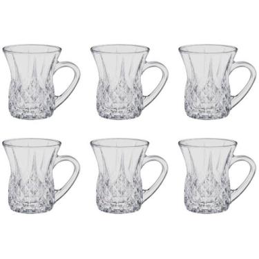Imagem de Jogo 6 Xícaras Cristal 140ml Vidro Café Cappuccino - Clink