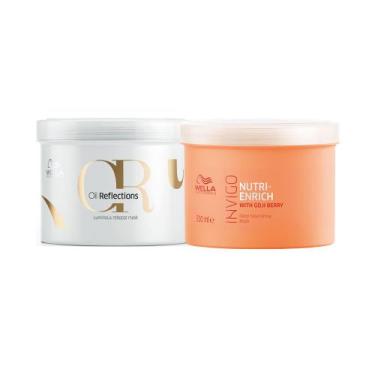 Imagem de Kit Wella Duo Mascára de Nutrição Nuti-Enrich 500g + Máscara Oil Refle