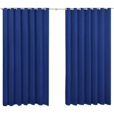 Imagem de Cortina 2,00X1,40 Oxford Quarto Sala Cozinha Azul Royal - Sofisticada 