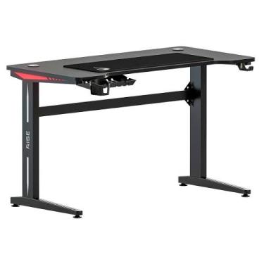 Imagem de Mesa Gamer RGB Rise Mode, Desk 07, Suporte para Copos, Suporte para He