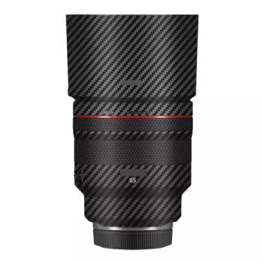 Imagem de Película protetora premium para lentes de câmera 85 1.2 Película protetora de vinil para Canon RF 85 mm F1.2 L USM (fibra de carbono preta)