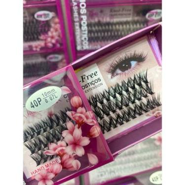 Imagem de Tufos Fada Color 40 pelos para extensão de cílios  curvatura L efeito 