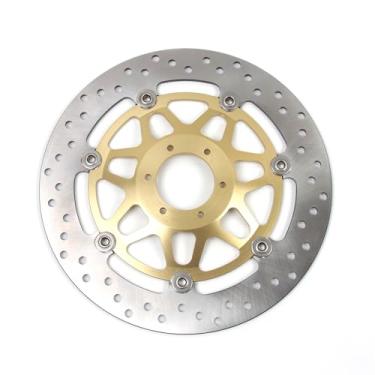 Imagem de 1 peça de rotor de disco de freio dianteiro flutuante compatível com Honda Hornet 250 1996-2018, peças de acessórios de motocicleta dourada
