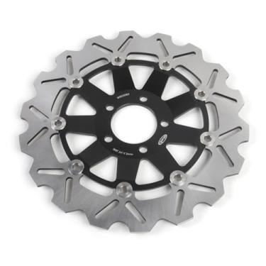 Imagem de 1 peça de rotor de disco de freio dianteiro flutuante compatível com Kawasaki ZZR250 1992, ELIMINATOR ZL 600 1995-1999, W650 1999-2006, W800 2011-2018, peças pretas de acessórios de motocicleta