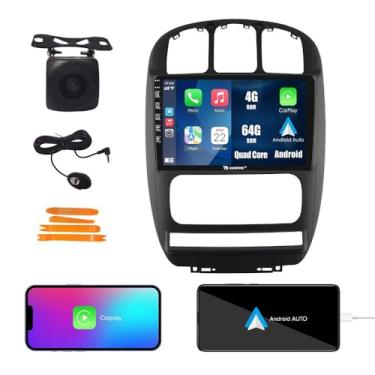 Imagem de CarPlay Android Navegação Automática Estéreo GPS Rádio Câmera Display 10 polegadas IPS Touchscreen Headunit Tablet Pad Media Player para Chrysler Grand Voyager RG RS2000-2007, se aplicável Quad Core