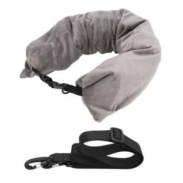 Imagem de Travesseiro de Pescoço Recorrente, Bolsa de Armazenamento de Travesseiro de Pescoço para Viagem para Conforto (Cinza)