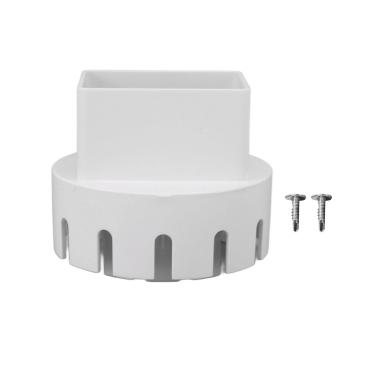 Imagem de Adaptador de calha GRCFUMO, adaptador de drenagem de plástico, conversor de calha, conector de calha com parafusos para pia de água da chuva e tubo de drenagem (White L: 56 ‑ 58cm / 22 ‑ 22.8in)