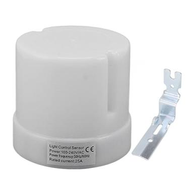 Imagem de Sensor fotocélula GRCFUMO, interruptor de luz externo, controle fotoelétrico do anoitecer ao amanhecer, sensor de controle de luz de plugue giratório para luz de celeiro LED,