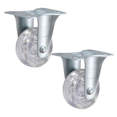 Imagem de Rodízio Fixo 2 FLR 210 GEL 30kg Incolor 123986 2un Rod-Car Unica, Unic