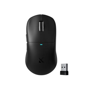 Imagem de MCHOSE Mouse para jogos M7 ultra sem fio, sondagem de 8K, mouse ergonômico leve de 53 g PAW3950 Sensor óptico 750 IPS 42000 DPI 6 controles programáveis USB-C 3 modos PC/Mac preto