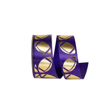 Imagem de Reliant Ribbon Fita térmica de bolas de futebol metálicas para casa, roxo/dourado