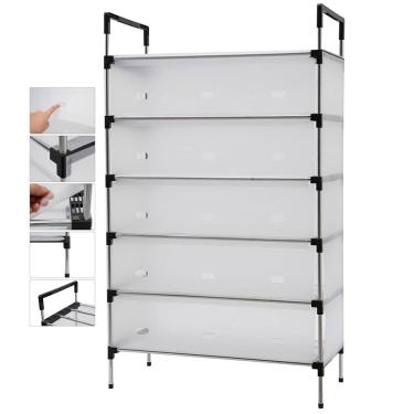 Imagem de Sapateira Rack 6 Andares 18 Pares Sandalia Tenis Sapatos Organizador Objetos Livros Acessorios Hall de Entrada
