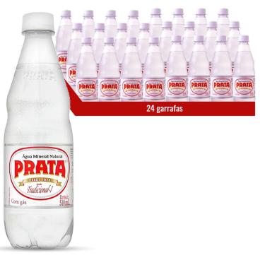 Imagem de Água Mineral Alcalina prata com gás pet 510ml (24 unidades)