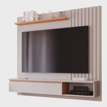 Imagem de Painel para TV até 60 Polegadas Panamá 100% mdf com 1 Porta Permóbili Off White/Nature