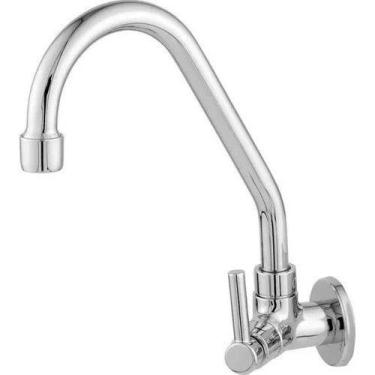 Imagem de Torneira Cozinha Parede Bica Alta Para Pia 1167 1/4 Volta Acabamento C