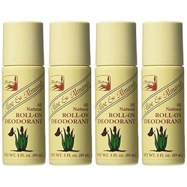 Imagem de Alvera Desodorante Roll-On Totalmente Natural Com Aloe Vera E Amêndoas - 85 Ml, Pacote Com 4