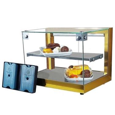 Imagem de B-VFD47 - Vitrine fria Beta 47cm Dupla com 8 Gelo-X Dourada - Bivolt -