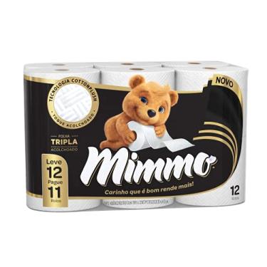 Imagem de Mimmo Papel Higiênico Folha Tripla, 20m, Leve 12 Pague 11 Rolos