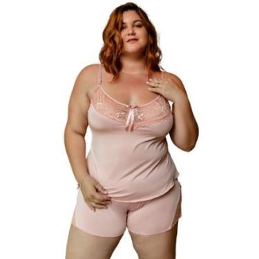 Imagem de Baby Doll Liganete Plus Size Liso Vekyo Roupa Feminina Linha Noite Tamanho:M;Cor:;Genero:Mulher-Feminino