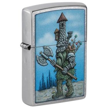 Imagem de Zippo Isqueiro de bolso cromado Castle Troll Design Street