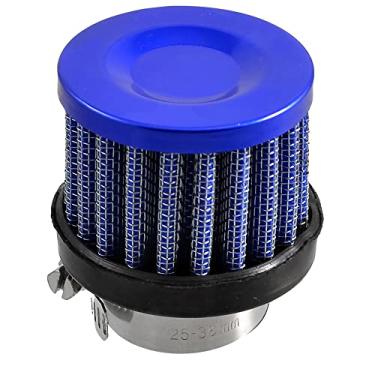 Imagem de uxcell Auto Car Universal 25 mm diâmetro de entrada de ar 1" peças de filtro cone azul