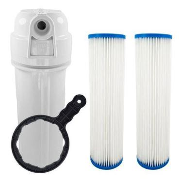 Imagem de Filtro Água Caixa Dágua Cavalete + 2 Refil Plissado Lavável - Royal B&