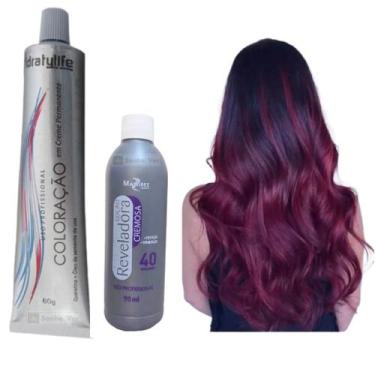 Imagem de Kit Para Pintar Cabelo Marsala Intenso Com 1 Tinta N 66.26 Vinho Marsa