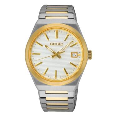 Imagem de Seiko Relógio masculino essencial, bicolor, moderno, Bicolor, Moderno