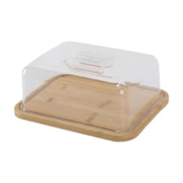 Imagem de YWJLQH Prato para bolo, suporte para bolo com tampa transparente, prato para servir alimentos à prova de quebra, manteigueira para cupcakes, , donuts de , M