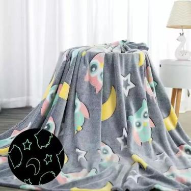 Imagem de Cobertor Manta Infantil Casal 2,00x1,80Mt Brilha no Escuro Antialérgic