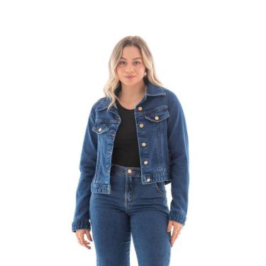 Imagem de Jaqueta Jeans Feminina Arauto Comfy - Arauto Jeans, Azul Medio, M