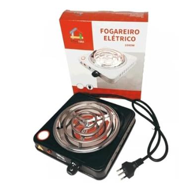 Imagem de Fogão Fogareiro Elétrico 1000W Cooktop 1 Boca 4cores Qualquer Panela Portátil Casa Camping 110V 220V(Preto-110V)
