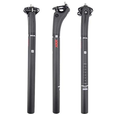 Imagem de RXL SL Canote De Selim Carbono 27.2 Retrátil, Para Mountain Bike Com Deslocamento 25 Mm, Cascalho 3K Fosco Peças Mtb 27.2*350