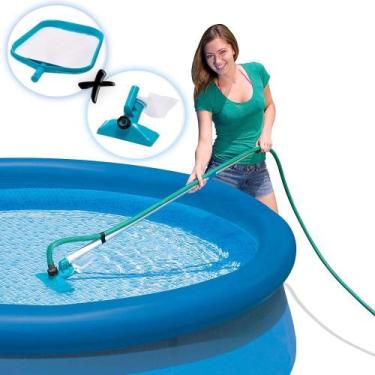 Imagem de Kit de Limpeza Manutenção Piscina Intex Aspirador Peneira
