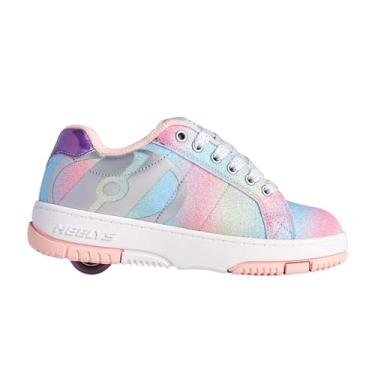 Imagem de HEELYS Sapato feminino com salto com rodas, Rosa/Lavanda/Arco-íris, 17