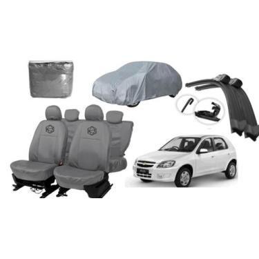 Imagem de Conjunto capa Celta couro cinza + kit limpador brinde - iron tech