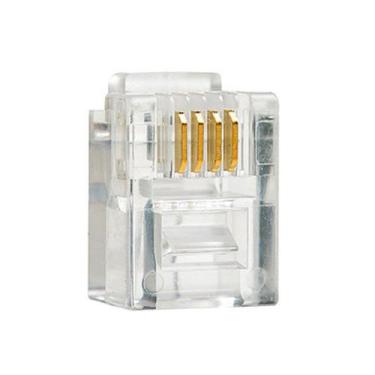 Imagem de Kit 10 Conector Rj11 6p4c Telefonia - SPEEDLAN