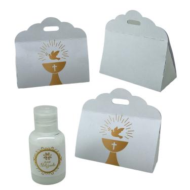 Imagem de 10 Lembrancinhas de Batizado Caixinha com Hidratante