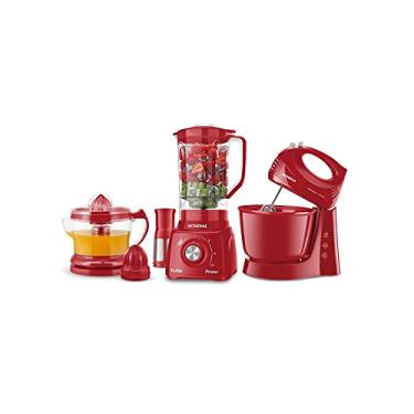 Imagem de Conjunto Mondial, Liquidificador + Batedeira + Espremedor, 110V - KT-105-R