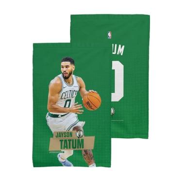 Imagem de Northwest Toalha de ventilador NBA Boston Celtics Jayson Tatum, licenciada, ultra macia e absorvente, toalha de ginástica esportiva, 40,6 x 63,5 cm