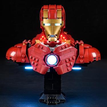 Imagem de LIGHTAILING Luz para busto Lego-76327 Iron-Man MK4 – Kit de iluminação LED compatível com o modelo de blocos de construção Lego – não inclui o conjunto de modelos