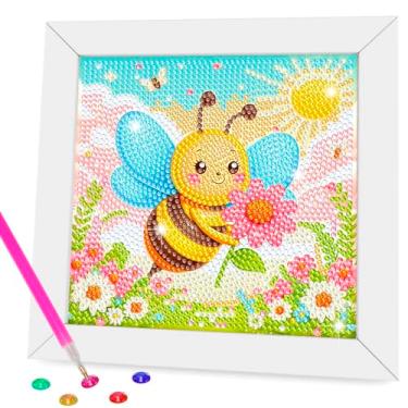 Imagem de Diamond Art Kits for Kids - Arts and Crafts for Kids Ages 8-12 - Diamond Art Painting with Wooden Frame - Crafts for Kid Ages 4-8 - GEM Art for Girls Boys Adults Beginners Home Wall Decor Gifts