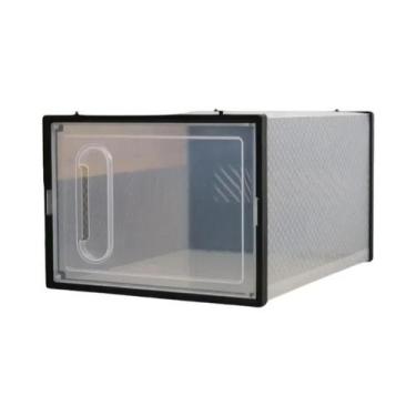 Imagem de Caixa De Sapatos De Plástico Transparente Empilhável Grande, Armário D